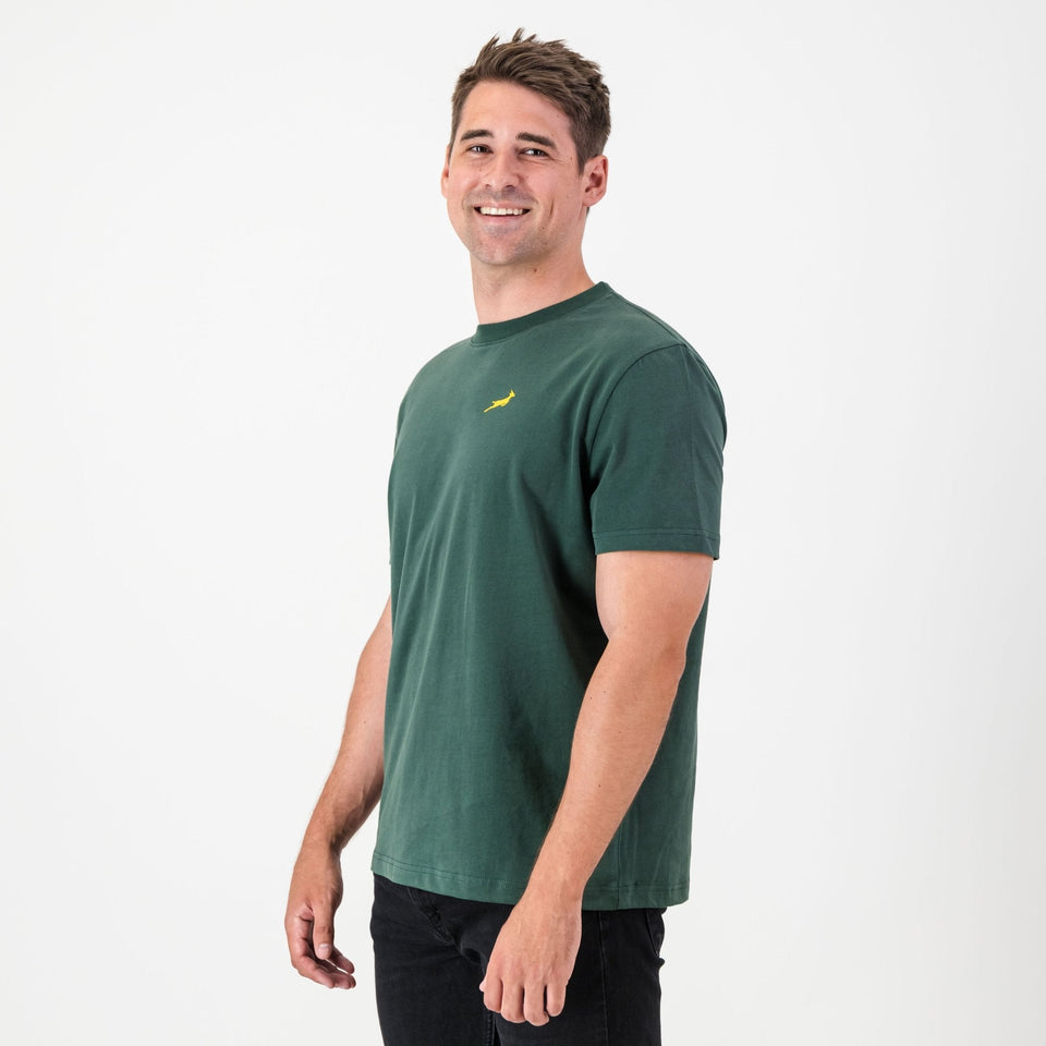 Springboks Sml Bok HS Regular Crew Tee-OS Green