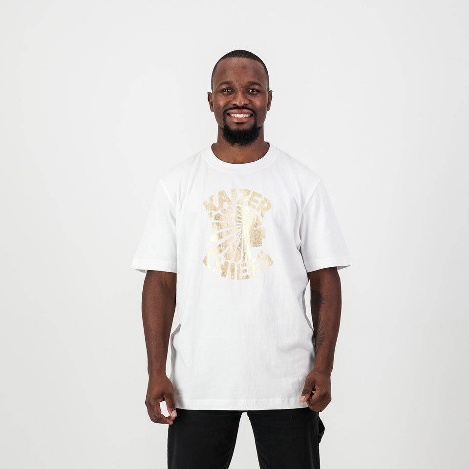 Kaizer Chiefs Vintage Regular Crew Tee-White