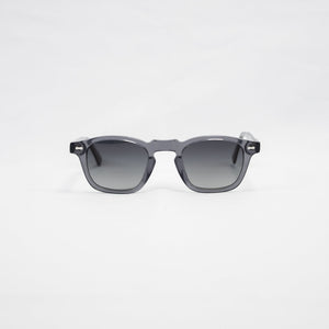 Old School Square Sunglasses-Charcoal
