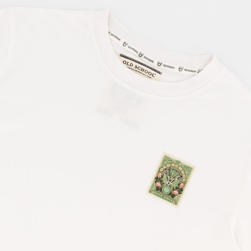SA Supporters Stamp Reg Crew Tee-White