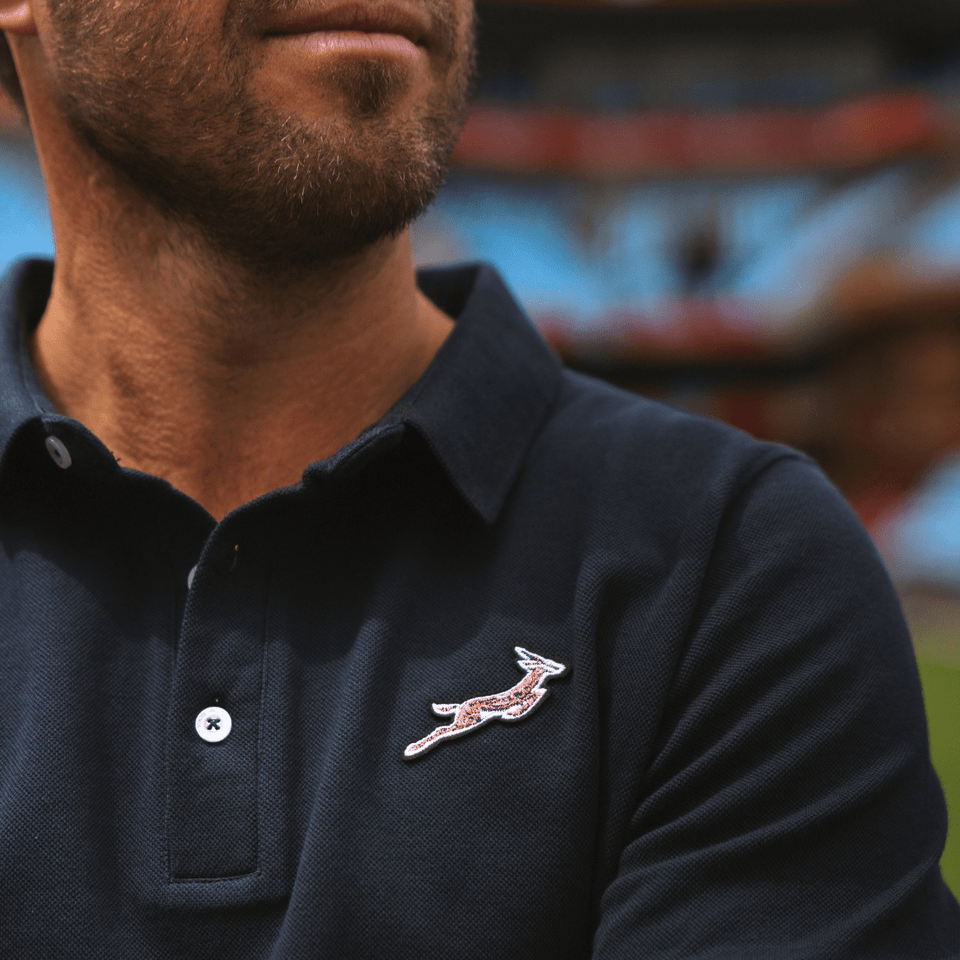 Springboks Pop Badge SS Polo-Navy