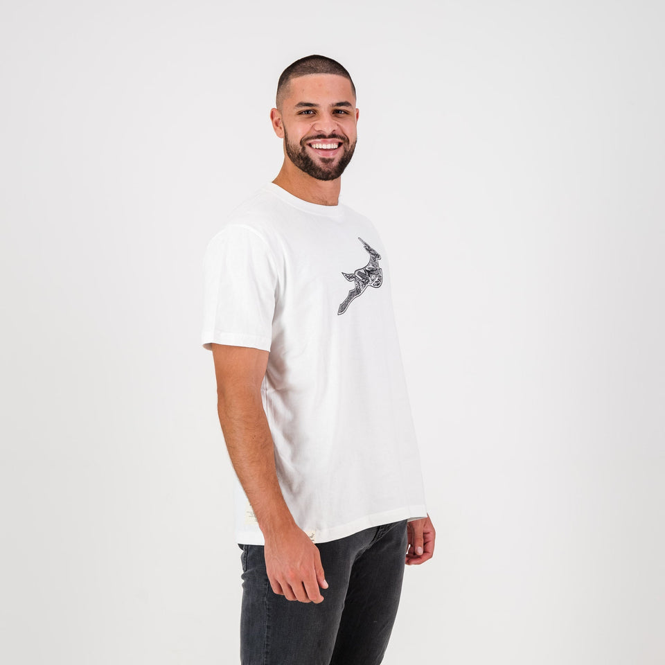 Springboks Stadium Bok Regular Crew Tee-White