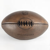 Springboks Leather Rugby Ball-Dark Brown