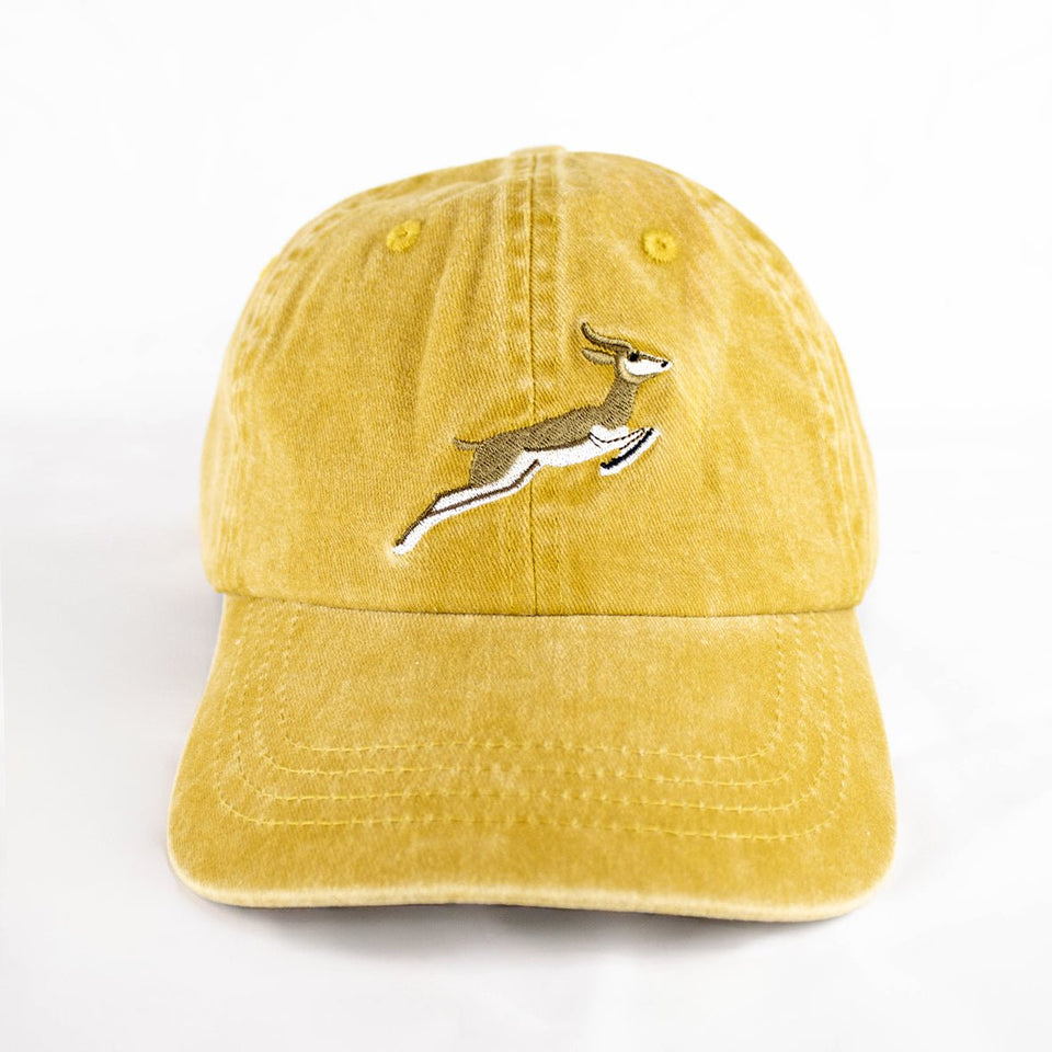 Springboks Natural Emb Dad Cap-Mustard