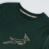 Springboks Outline Bok Ladies Crew Tee-OS Green
