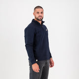 Springboks Pop Badge Quarter Zip Sweat-Navy