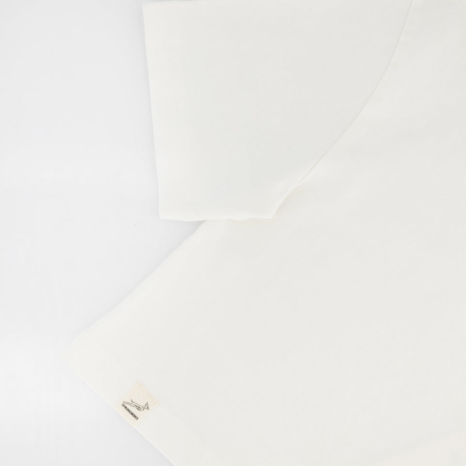 Springboks Pop Badge Ladies Boxy Crew Tee-White