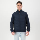 Springboks Quilted Knit Shell Jacket-Navy