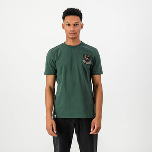 Springboks Shield Badge Regular Crew Tee-OS Green