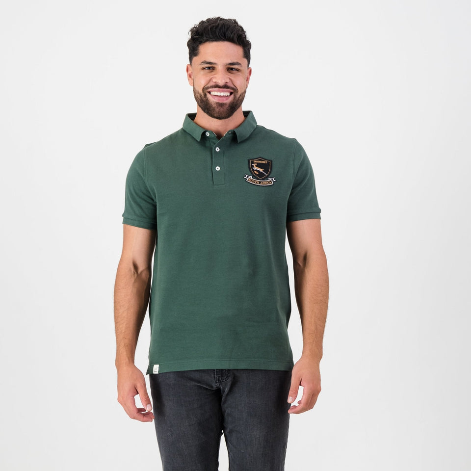 Springboks Shield Polo-OS Green