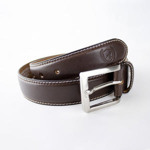 Springboks Single Contrast Stitch Belt-Dark Brown