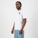 Springboks SML EMB Head Bok Regular Crew Tee-White