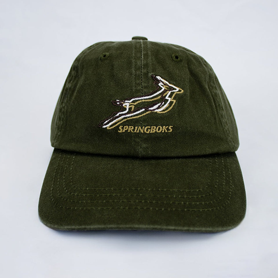 Springboks Triple Bok Dad Cap-Military Olive