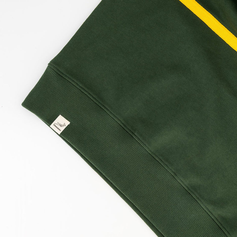 Springboks Twill Hoop Quarter Zip Sweat - OS Green