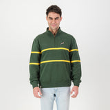 Springboks Twill Hoop Quarter Zip Sweat - OS Green