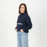 Springboks Word Quarter Zip Sweat-Navy